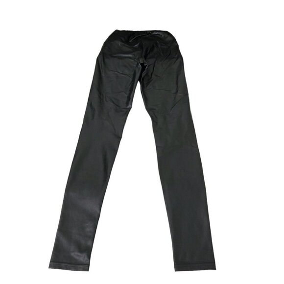 Aritzia Wilfred Free Daria Pants Small Black Vegan Leather Full Length Leggings - Picture 4 of 9